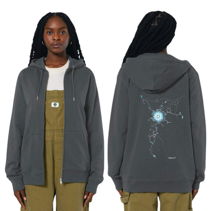 Oxyflower zip hoodie. 5 colour options