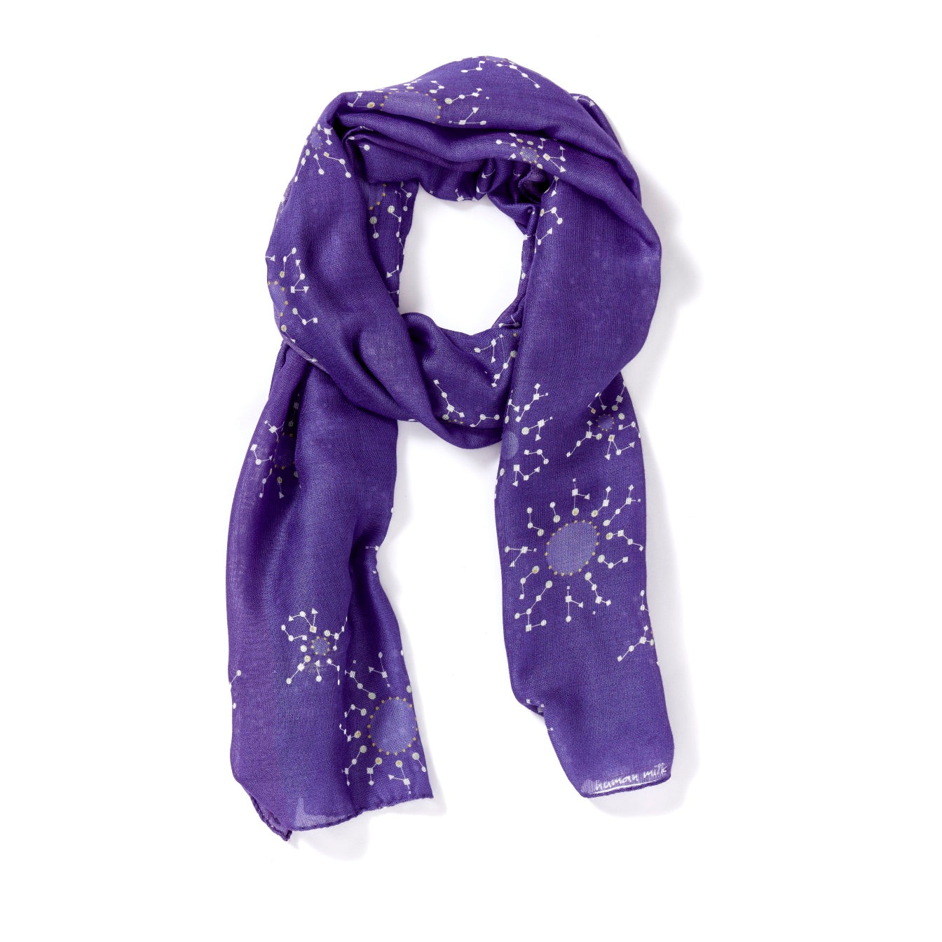Scarf - Snowflake, Purple 180cm X 70cm