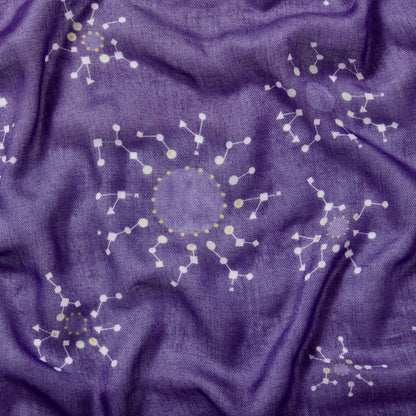 Scarf - Snowflake, Purple 180cm X 70cm