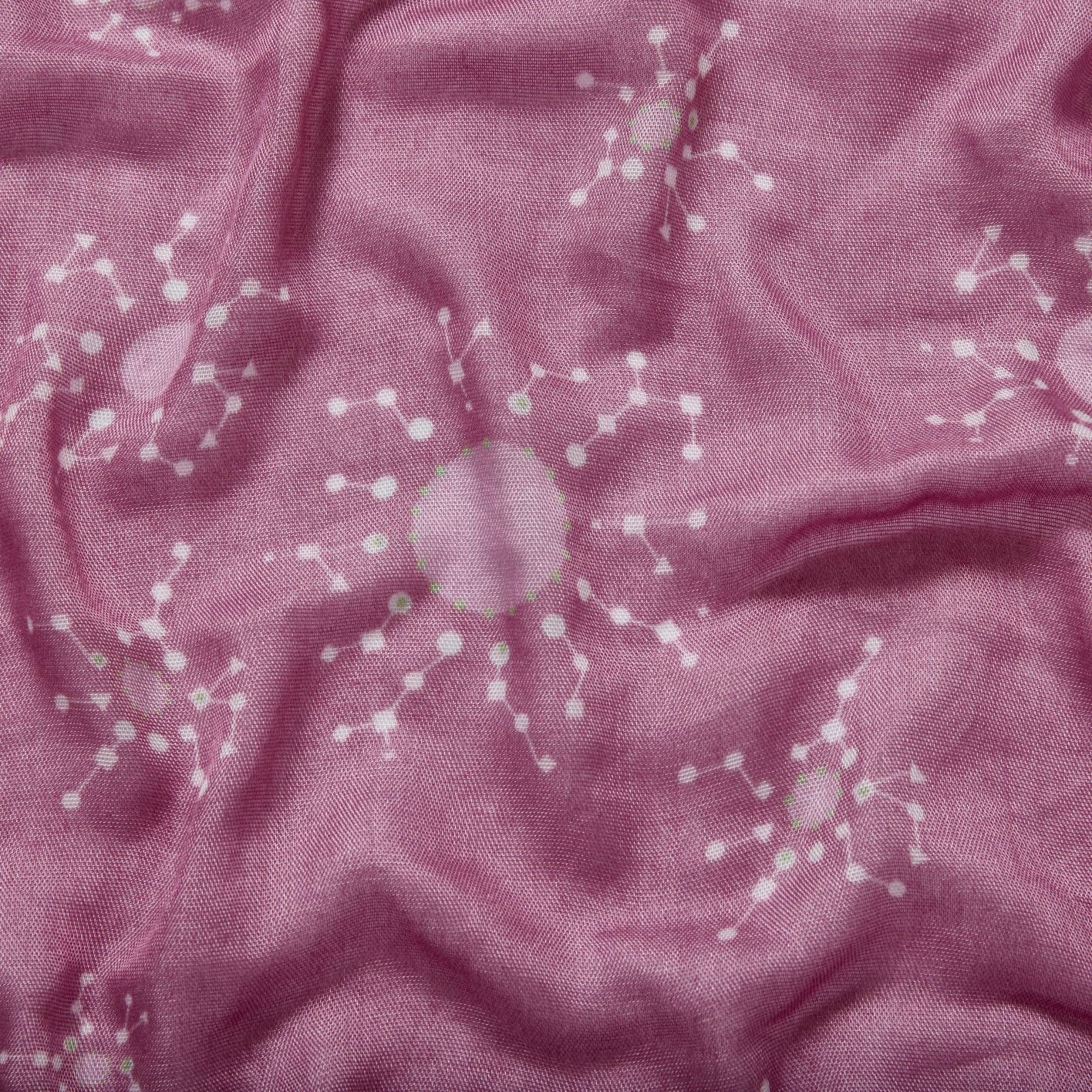 Scarf - Snowflake, Pink 180cm X 70cm